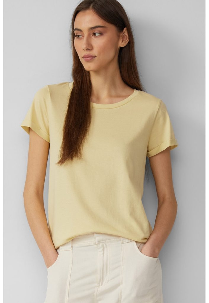 Tricou uni cu decolteu rotund-FEMEI/IMBRACAMINTE/Tricouri si maiouri-IMBRACAMINTE/Tricouri si maiouri