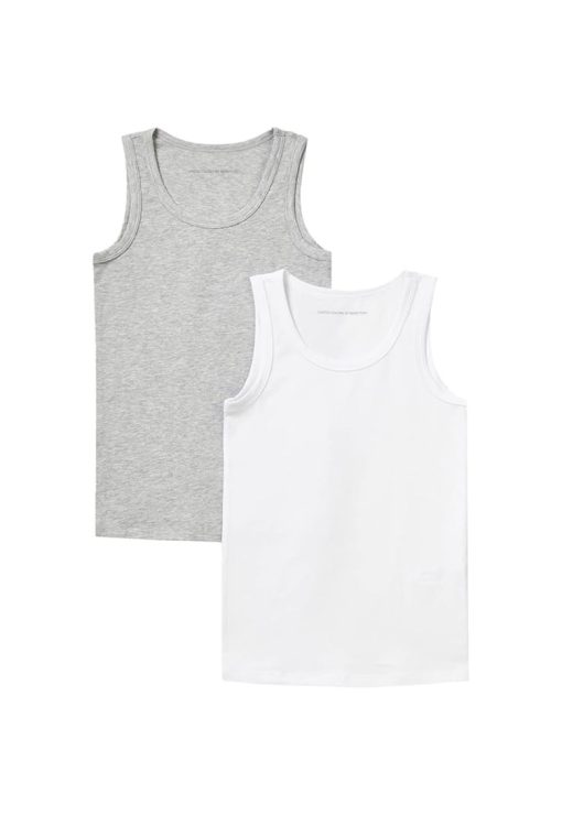 Tricouri copii -  set de 2 - gri - bumbac --BAIETI/IMBRACAMINTE/Tricouri si maiouri-IMBRACAMINTE/Tricouri si maiouri