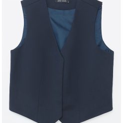 Vesta cu decolteu in V si model uni-FEMEI/IMBRACAMINTE/Sacouri-IMBRACAMINTE/Sacouri