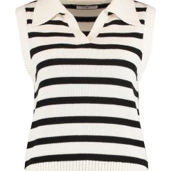 Vesta regular-fit cu model in dungi-FEMEI/IMBRACAMINTE/Geci si jachete-IMBRACAMINTE/Geci si jachete