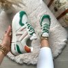 Adidasi dama casual albi cu verde 2532 N12-4-Incaltaminte > Incaltaminte dama > Adidasi dama
