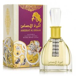 Apa de Parfum Ameerat Al Ehsaas Ard Al Zaafaran Femei 100ml inspirat din Crystal Noir by Versace 3