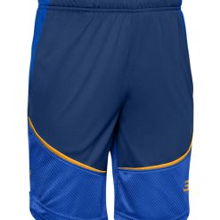 Bermude loose fit cu accente colorblock - Bleumarin-BAIETI/IMBRACAMINTE/Sorturi-IMBRACAMINTE/Sorturi