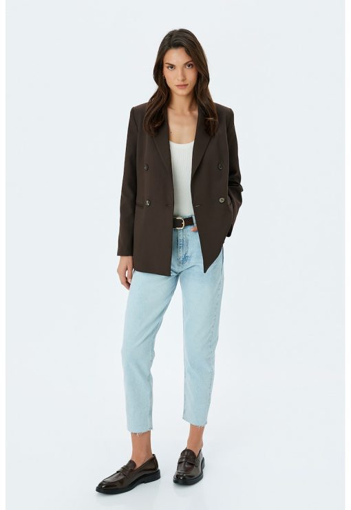 Blugi crop cu talie inalta-FEMEI/IMBRACAMINTE/Blugi-IMBRACAMINTE/Blugi