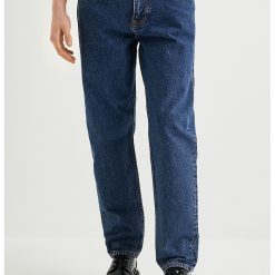 Blugi slim fit cu aspect decolorat-BARBATI/IMBRACAMINTE/Blugi-IMBRACAMINTE/Blugi