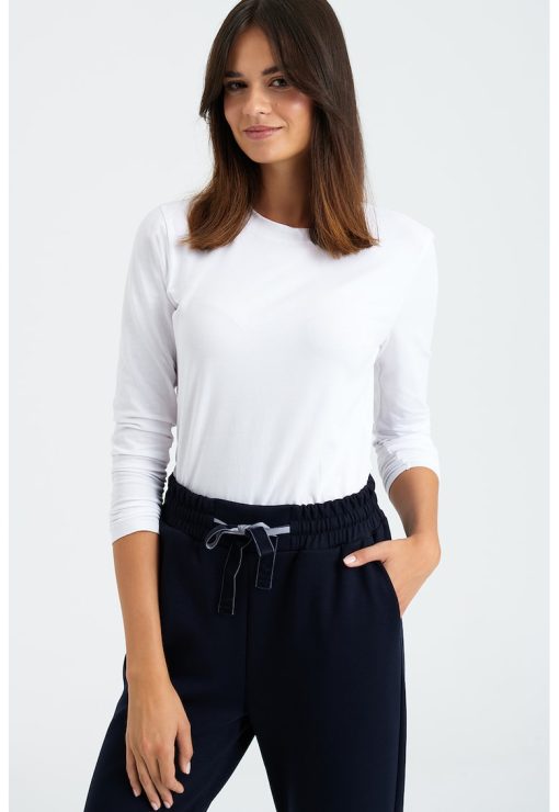 Bluza cu decolteu la baza gatului-FEMEI/IMBRACAMINTE/Bluze-IMBRACAMINTE/Bluze