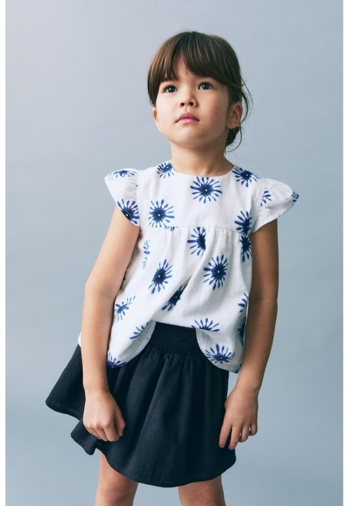 Bluza cu model floral-FETE/IMBRACAMINTE/Bluze-IMBRACAMINTE/Bluze