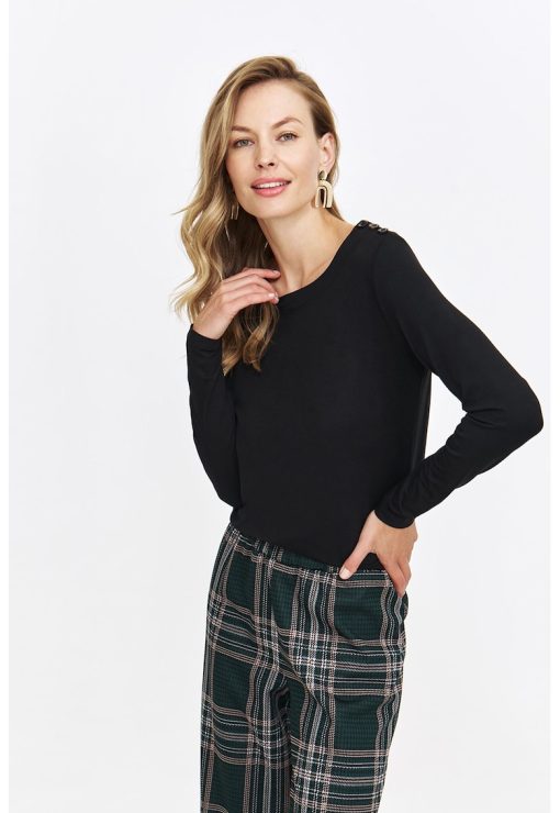 Bluza cu nasturi decorativi-FEMEI/IMBRACAMINTE/Bluze-IMBRACAMINTE/Bluze