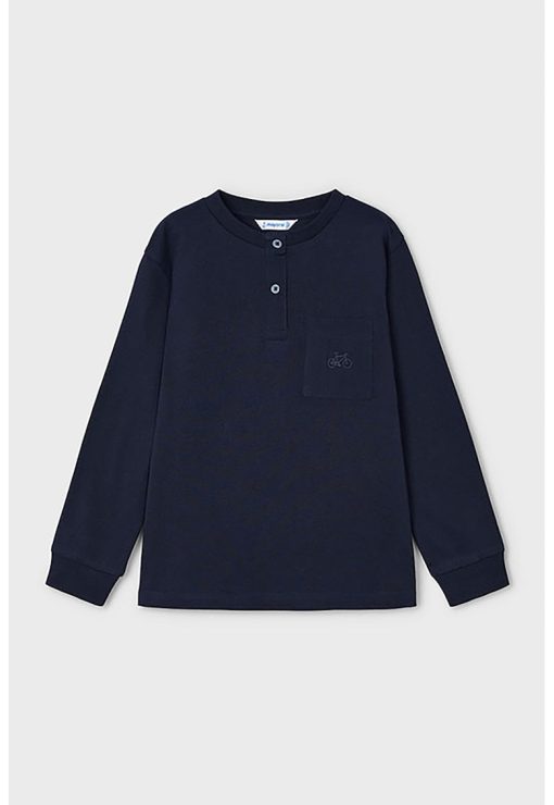 Bluza de bumbac cu buzunar aplicat-BAIETI/IMBRACAMINTE/Bluze-IMBRACAMINTE/Bluze