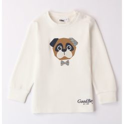 Bluza de bumbac cu imprimeu caine-BAIETI/IMBRACAMINTE/Bluze-IMBRACAMINTE/Bluze