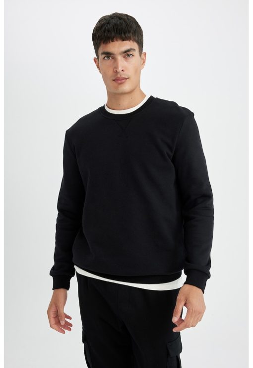 Bluza de trening cu decolteu la baza gatului-BARBATI/IMBRACAMINTE/Hanorace-IMBRACAMINTE/Hanorace