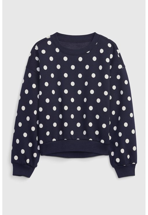 Bluza de trening cu decolteu la baza gatului si maneci cazute-FETE/IMBRACAMINTE/Bluze-IMBRACAMINTE/Bluze