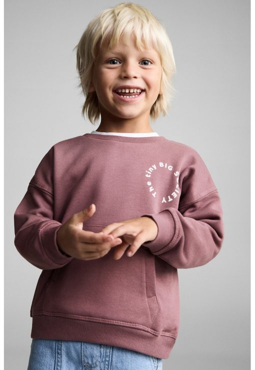 Bluza de trening cu imprimeu si buzunar kangaroo-BAIETI/IMBRACAMINTE/Bluze-IMBRACAMINTE/Bluze