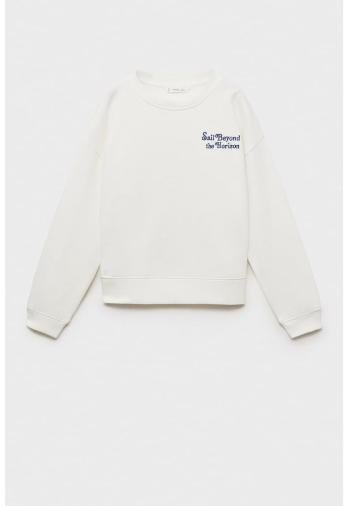 Bluza de trening din bumbac cu text-FETE/IMBRACAMINTE/Bluze-IMBRACAMINTE/Bluze