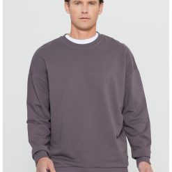 Bluza de trening lejera din amestec de bumbac cu maneci cazute-BARBATI/IMBRACAMINTE/Hanorace-IMBRACAMINTE/Hanorace