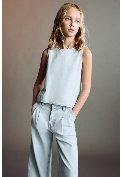 Bluza din denim - fara maneci-FETE/IMBRACAMINTE/Bluze-IMBRACAMINTE/Bluze