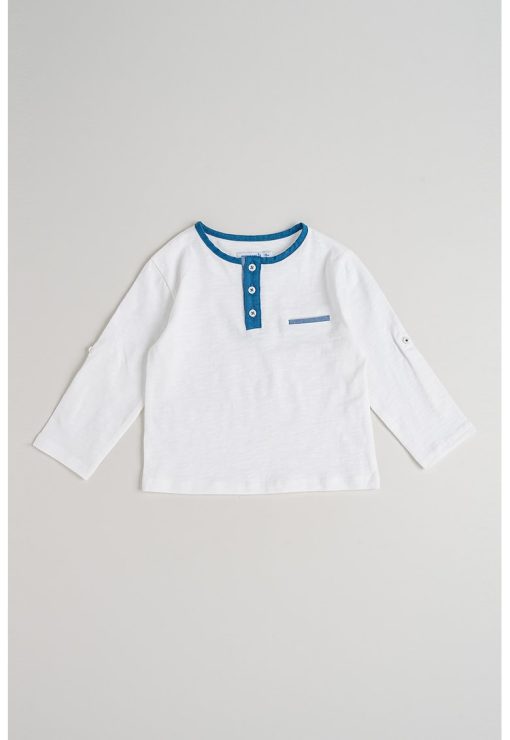 Bluza uni cu maneci ajustabile-BAIETI/IMBRACAMINTE/Bluze-IMBRACAMINTE/Bluze