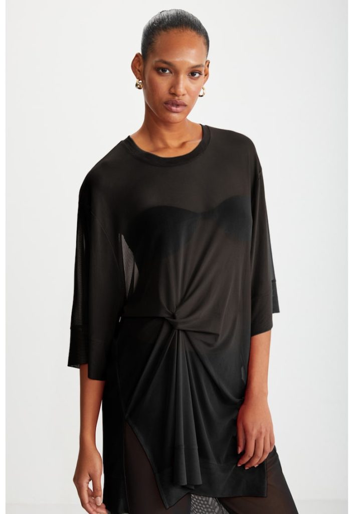 Bluza vaporoasa cu detaliu cu nod Florizel-FEMEI/IMBRACAMINTE/Bluze-IMBRACAMINTE/Bluze