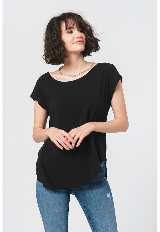 Bluza vaporoasa cu maneci scurte Nova-FEMEI/IMBRACAMINTE/Bluze-IMBRACAMINTE/Bluze