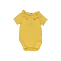 Body cu maneca scurta si volan la guler -  - Cude Friend - Galben - pentru fetite-FETE/IMBRACAMINTE/Seturi de imbracaminte-IMBRACAMINTE/Seturi de imbracaminte