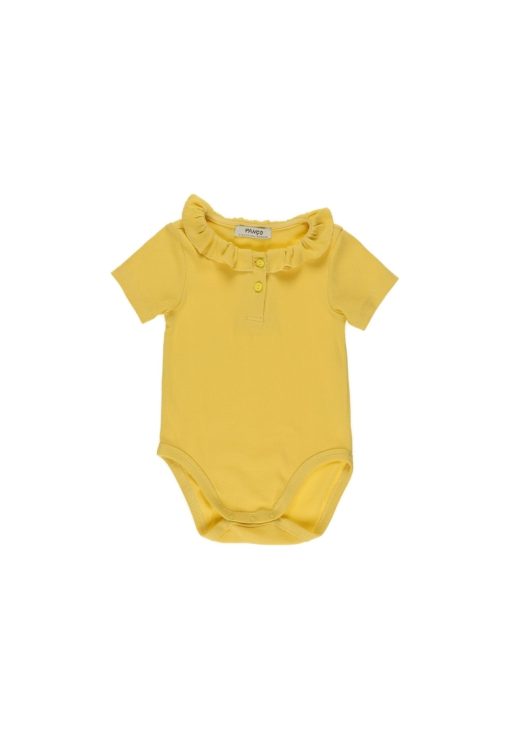 Body cu maneca scurta si volan la guler -  - Cude Friend - Galben - pentru fetite-FETE/IMBRACAMINTE/Seturi de imbracaminte-IMBRACAMINTE/Seturi de imbracaminte