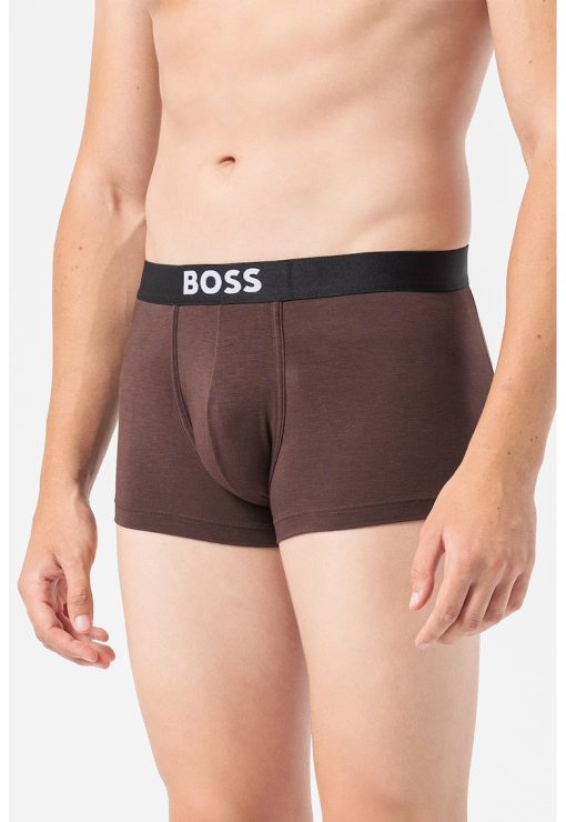 Boxeri din amestec de modal cu banda logo in talie-BARBATI/IMBRACAMINTE/Lenjerie intima-IMBRACAMINTE/Lenjerie intima