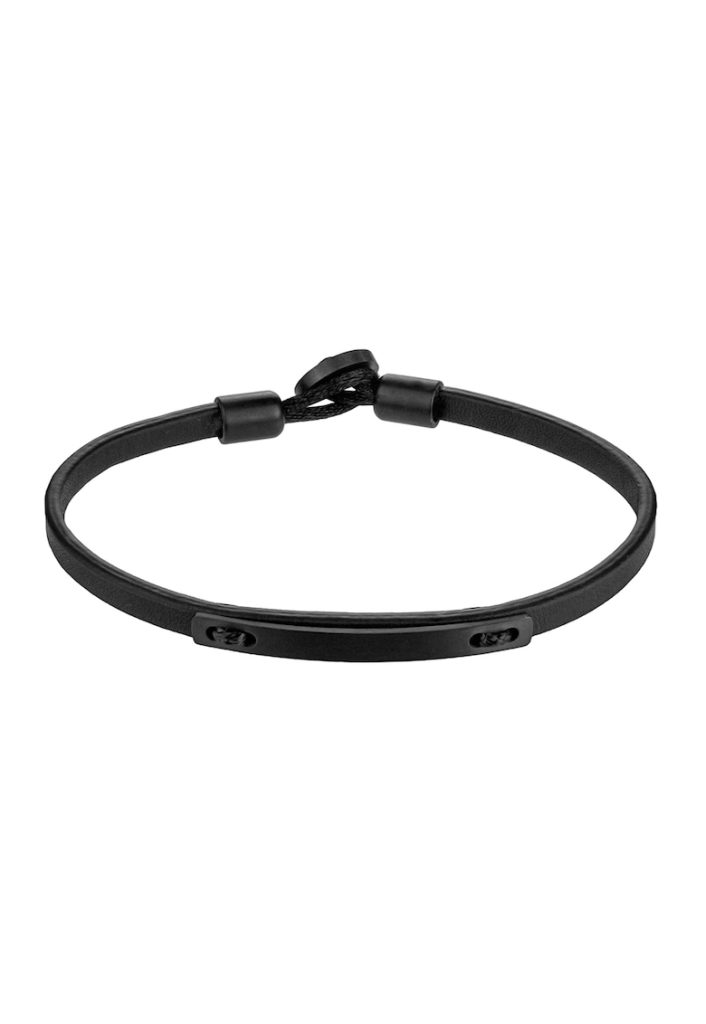 Bratara de piele cu logo discret-BARBATI/GENTI SI ACCESORII/Bijuterii-GENTI SI ACCESORII/Bijuterii