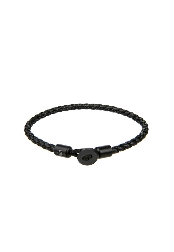Bratara de piele cu model impletit-BARBATI/GENTI SI ACCESORII/Bijuterii-GENTI SI ACCESORII/Bijuterii