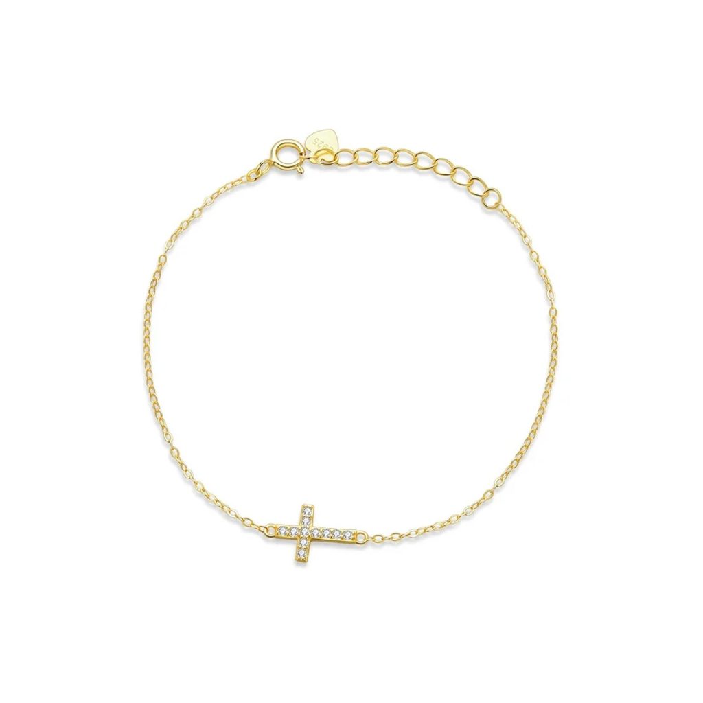 Bratara din argint Little Crystal Cross-Coliere >> Coliere din argint