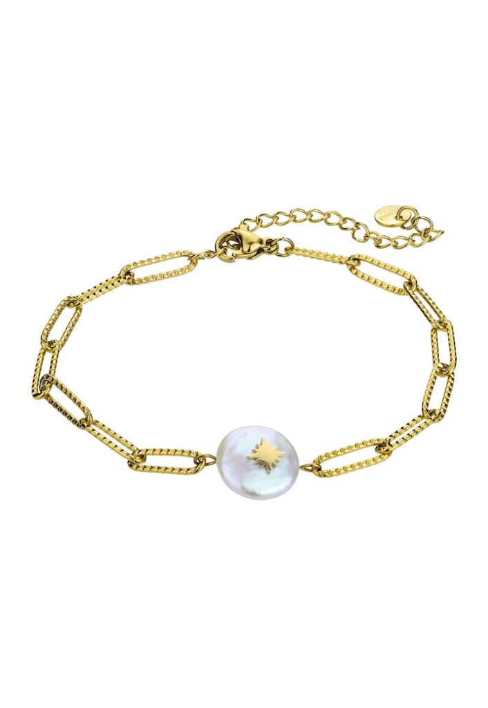 Bratara din otel inoxidabil cu Mother of Pearl-FEMEI/GENTI SI ACCESORII/Bijuterii-GENTI SI ACCESORII/Bijuterii