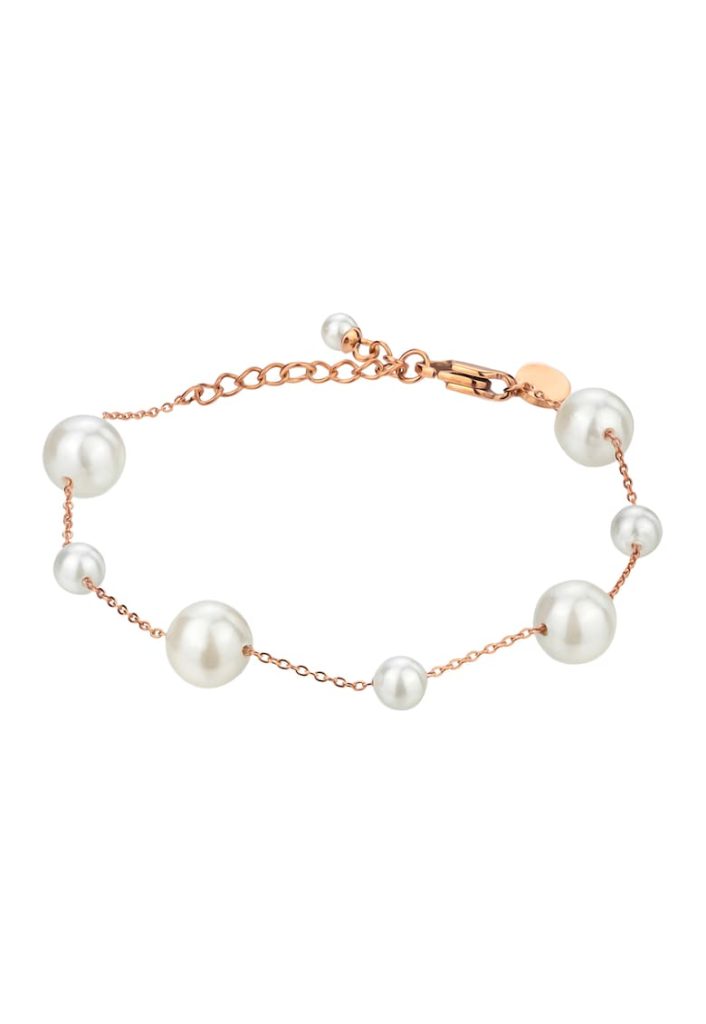 Bratara din otel inoxidabil decorata cu perle naturale-FEMEI/GENTI SI ACCESORII/Bijuterii-GENTI SI ACCESORII/Bijuterii