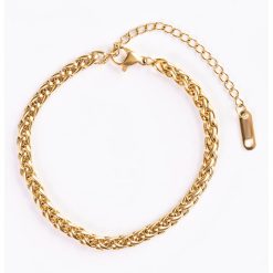 Bratara din otel inoxidabil placata cu aur de 18K-FEMEI/GENTI SI ACCESORII/Bijuterii-GENTI SI ACCESORII/Bijuterii