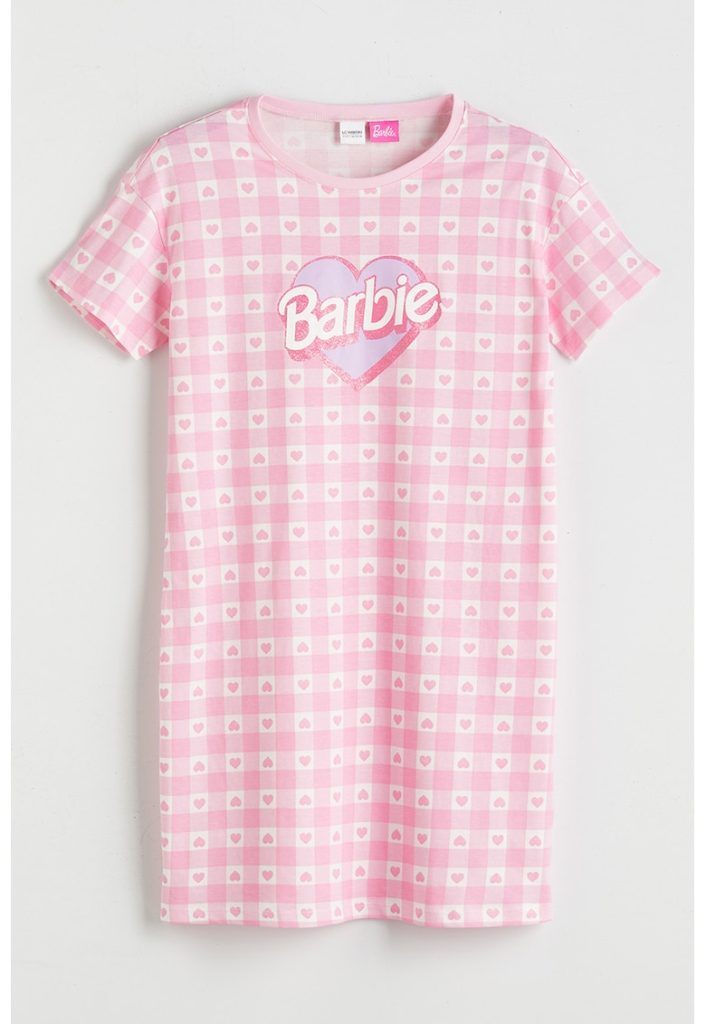 Camasa de noapte cu model cu tematica Barbie-FETE/IMBRACAMINTE/Pijamale si halate de baie-IMBRACAMINTE/Pijamale si halate de baie