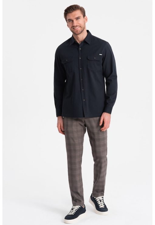 Camasa regular fit cu buzunare pe piept-BARBATI/IMBRACAMINTE/Camasi-IMBRACAMINTE/Camasi