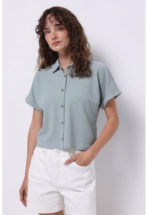 Camasa uni crop-FEMEI/IMBRACAMINTE/Camasi-IMBRACAMINTE/Camasi