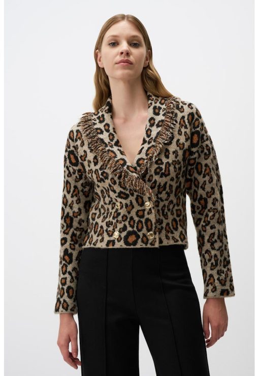Cardigan slim fit cu doua randuri de nasturi-FEMEI/IMBRACAMINTE/Pulovere si cardigane-IMBRACAMINTE/Pulovere si cardigane