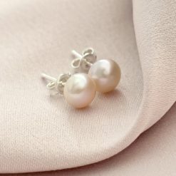 Cercei Perlati – Picaturi Roz de Gingasie - Argint 925-Colectii >> Comori Perlate >> Noutati