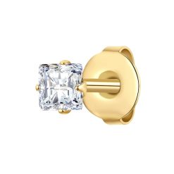 Cercel placat cu aur de 14K si decorat cu zirconia-BARBATI/GENTI SI ACCESORII/Bijuterii-GENTI SI ACCESORII/Bijuterii