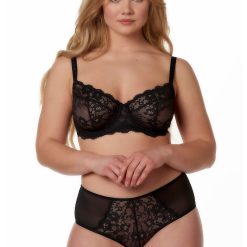 Chiloti hipster din plasa cu garnituri din dantela-FEMEI/IMBRACAMINTE/Lenjerie intima-IMBRACAMINTE/Lenjerie intima