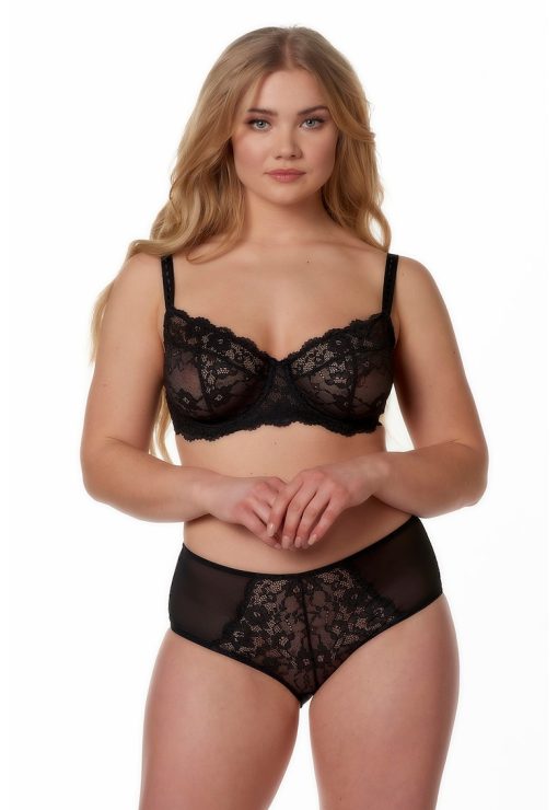 Chiloti hipster din plasa cu garnituri din dantela-FEMEI/IMBRACAMINTE/Lenjerie intima-IMBRACAMINTE/Lenjerie intima