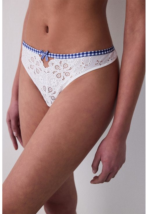 Chiloti tanga din dantela cu model crosetat-FEMEI/IMBRACAMINTE/Lenjerie intima-IMBRACAMINTE/Lenjerie intima