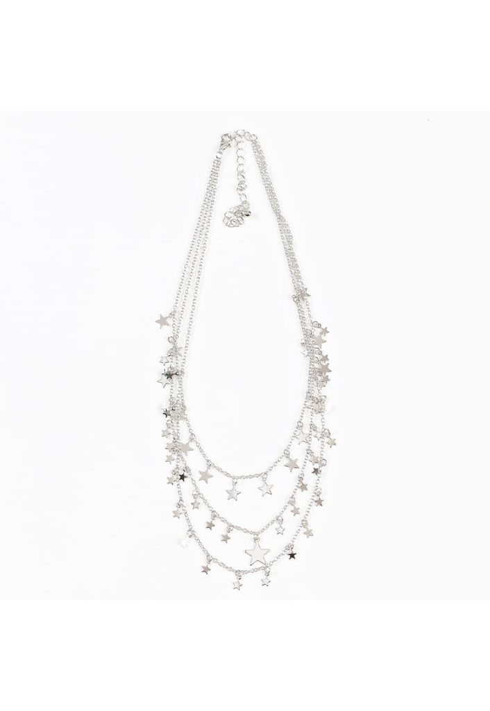 Colier argintiu cu stelute -  Paris-FEMEI/GENTI SI ACCESORII/Bijuterii-GENTI SI ACCESORII/Bijuterii