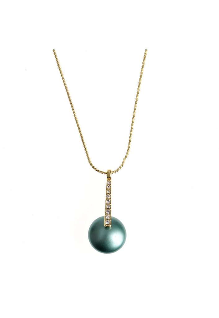 Colier elegant cu piatra verde -  Paris-FEMEI/GENTI SI ACCESORII/Bijuterii-GENTI SI ACCESORII/Bijuterii