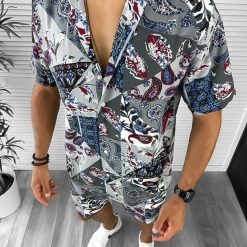 Compleu de vara camasa imprimeu + pantaloni 12832 79-3-Recent adaugate