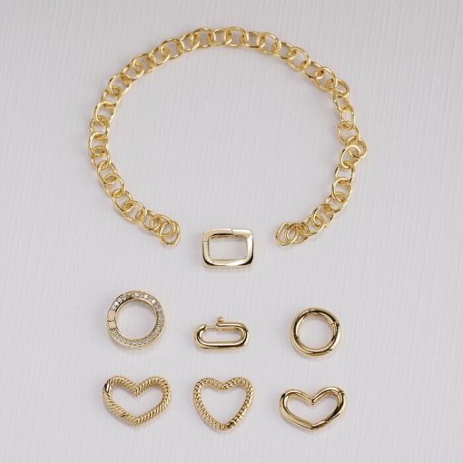 ELM-Round – Brățară bază ROLO – Argint placat cu Aur Galben 18K-ELEMENT >> ELM-LINK >> Noutati