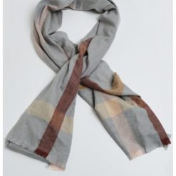 Fular din amestec de mohair cu model in carouri-FEMEI/GENTI SI ACCESORII/Fulare si esarfe-GENTI SI ACCESORII/Fulare si esarfe