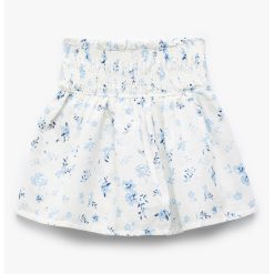 Fusta de bumbac cu model floral-FETE/IMBRACAMINTE/Fuste-IMBRACAMINTE/Fuste