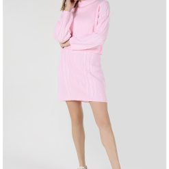 Fusta dreapta din tricot cu model torsade-FEMEI/IMBRACAMINTE/Fuste-IMBRACAMINTE/Fuste