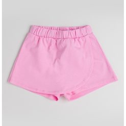 Fusta-pantalon din bumbac cu model uni-FETE/IMBRACAMINTE/Sorturi-IMBRACAMINTE/Sorturi