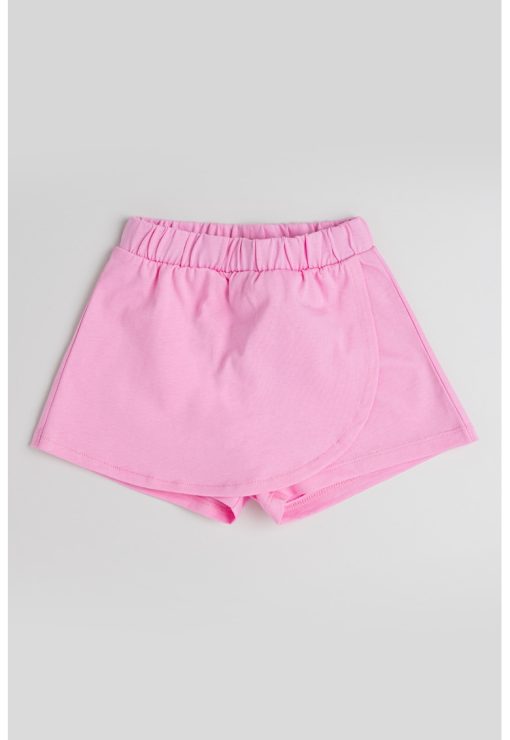 Fusta-pantalon din bumbac cu model uni-FETE/IMBRACAMINTE/Sorturi-IMBRACAMINTE/Sorturi